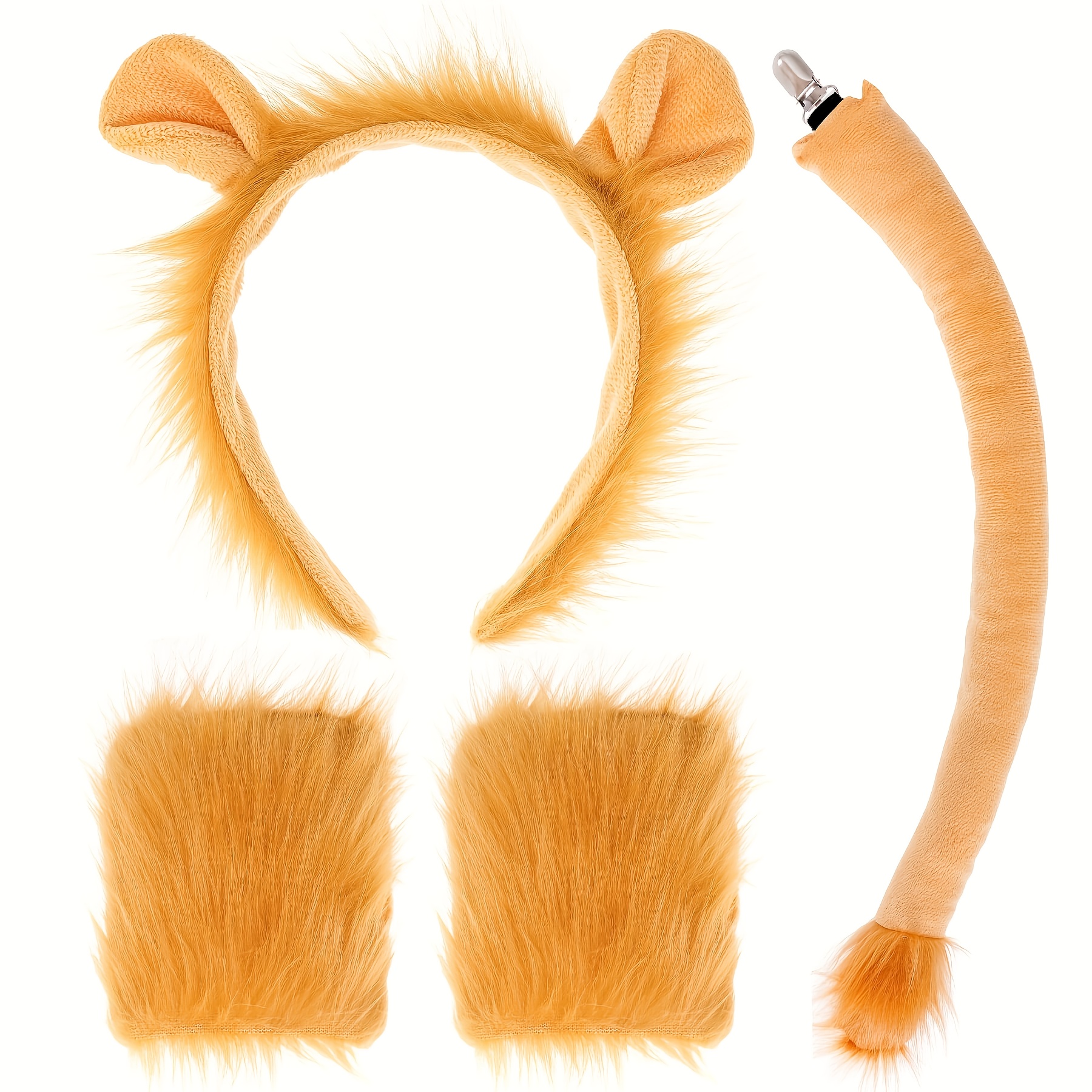 Ifundom Löwen-Kostüm-Set – Stirnband, Schwanz & Pfoten-Handschuhe, 4-teilig Für Halloween & Cosplay