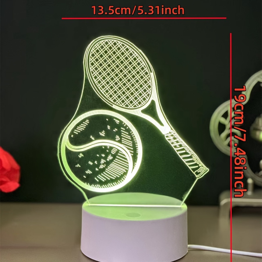 Lampe de Bureau en LED 1pc, Lumière d'Écran, Branchement USB, Lumière  Tactile Couleurs, Dégradé de Couleur, Veilleuse 3D