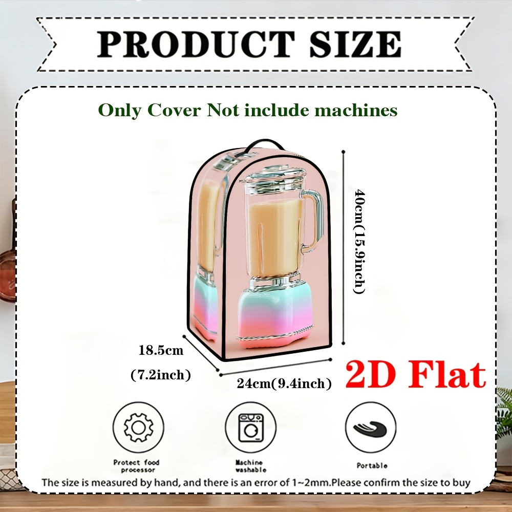 2D Flat 1pc Blender Cover_Coffee Machine Cover Pastel Gradient Blender Pattern Blender Cover, Kitchen Appliance Dust Cover with Top Handle Christmas Thanksgiving Day Mother'S Day Gift for This Foldable Dust Cover Includes a Top Handle And Is Compati