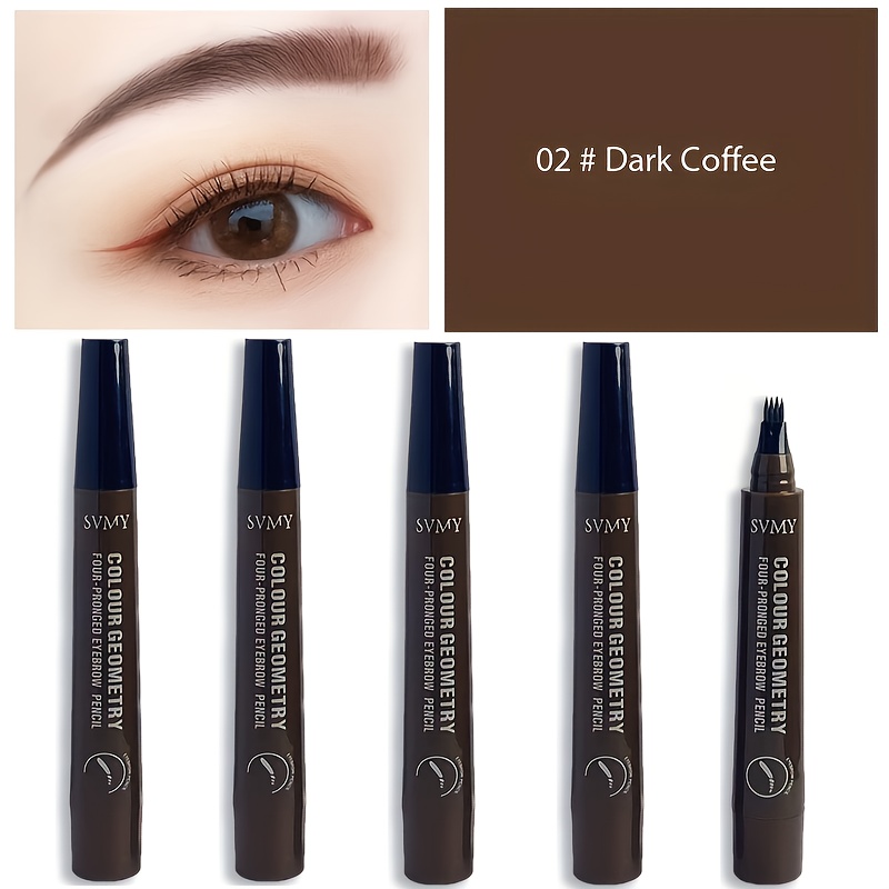 5pcs Four-prong Eyebrow Pencil Set, Long-lasting, Waterproof And Sweatproof, Natural Makeup Effect, Suitable For Beauty Enthusiasts And Beginners, Perfect Gift