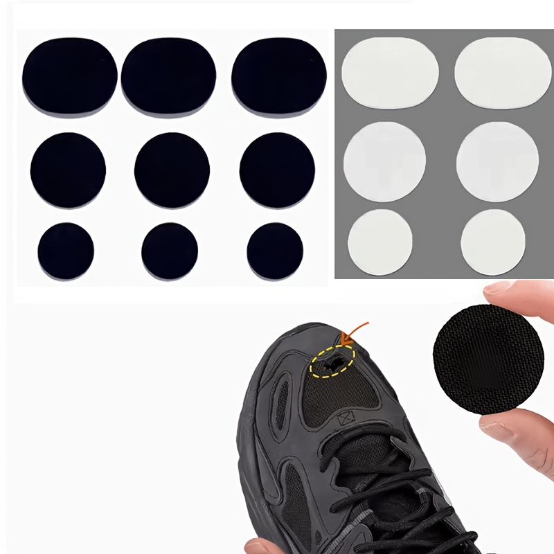TEMU 15pcs Black And White Shoe Upper Repair Patches, 9 Black Styles + 6 White Styles, Patches, Self-adhesive Shoe Repair Patches For Holes, Suitable