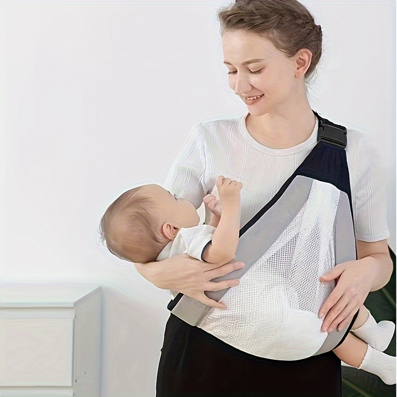 

Easy-wear, Adjustable Baby Sling With Stylish Stripes – Closure, Breathable Mesh , Comfortable Cotton , Gift