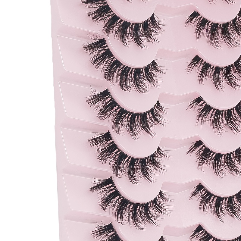 7 Pairs Full Stripe False Eyelashes, European & American Style