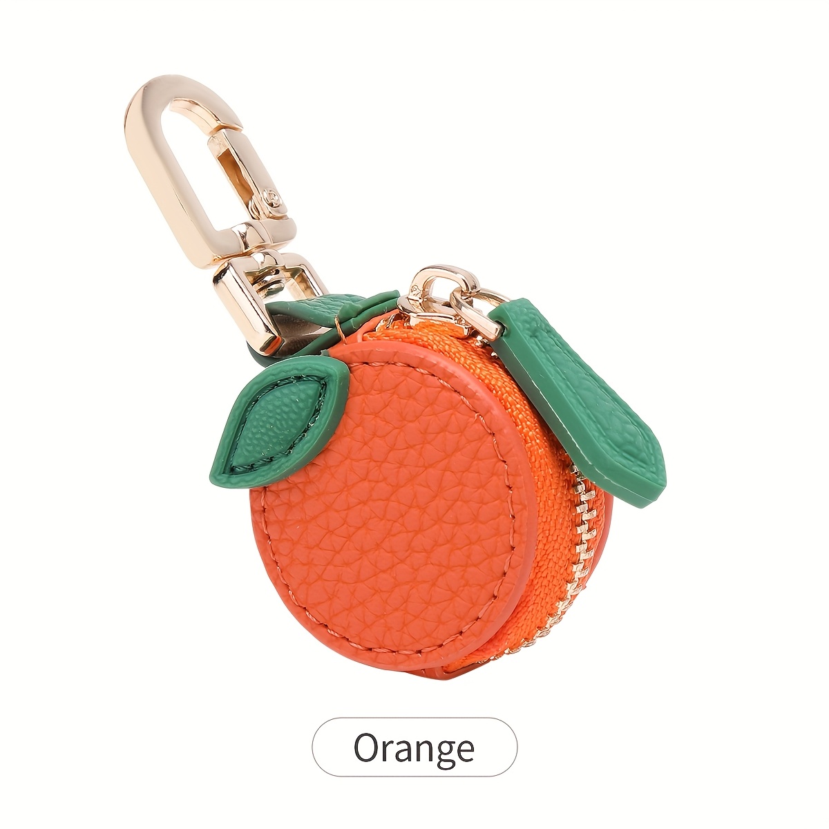 Fruit Theme Charm For Airtag Compact Organizer, Orange Blueberry Cute Shape Design, Funny Additions, Stylish Gift, Wireless Headphone Case Jewelry Box, Key Storage, Durable