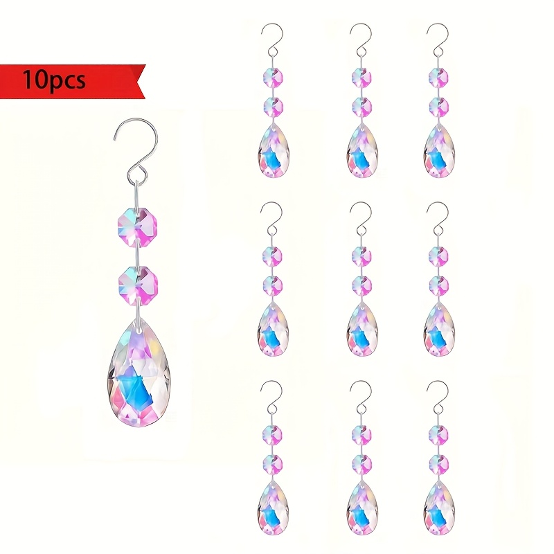 5/10pcs Suncatcher Window, Crystal Hanging Ornament, , Chandelier Pendant For Home Decor, Fall Decor, Gift For Girls, Wedding, Thanksgiving