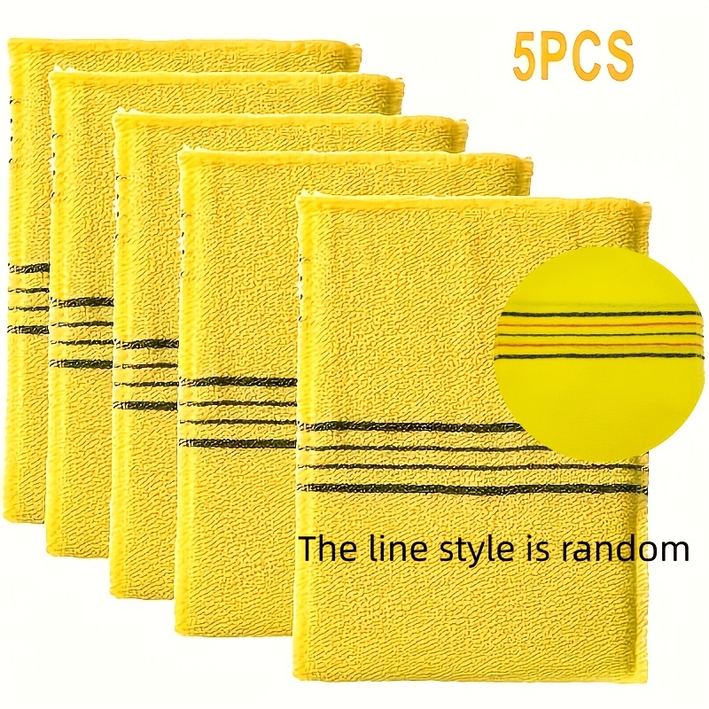 5pcs Set of Unisex Back Scratching Towels for Sauna and Bath