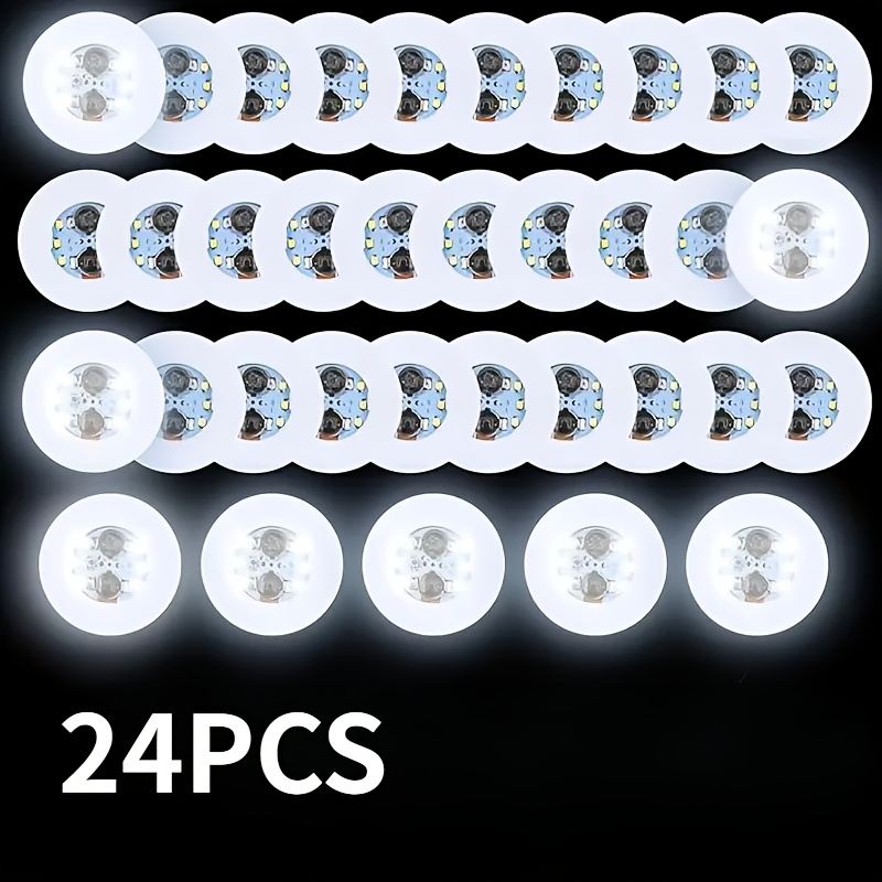 24pcs Multicolor (/light/white) Led Cup Light Sticks - Battery-powered Glowing Bottle Lights Suitable For Christmas, Weddings, Parties, Ktv - Adhesive Plastic For Wine Glasses & Vase Decorations