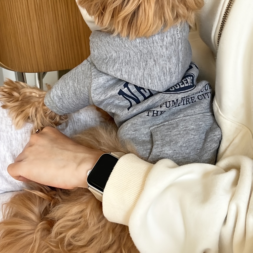 new autumn winter   hoodie versatile sweatshirt teddy pomeranian bichon schnauzer pet small dog clothes Product details 5