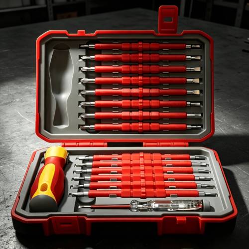 29 in 1 manual screwdriver bit set with non slip handle for household and basic repair use