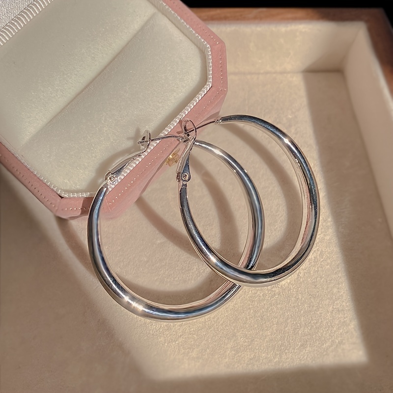 Large Circle Hoop Earrings for Women