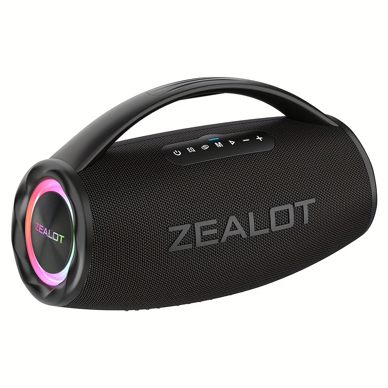 ZEALOT S97 80W Brezžični Zvočnik, Prenosni za Zunanjo Uporabo, Močan Bas 3D Okoliški Zvok, Dolga Življenjska Baterije 16000mAh, z RGB Barvno