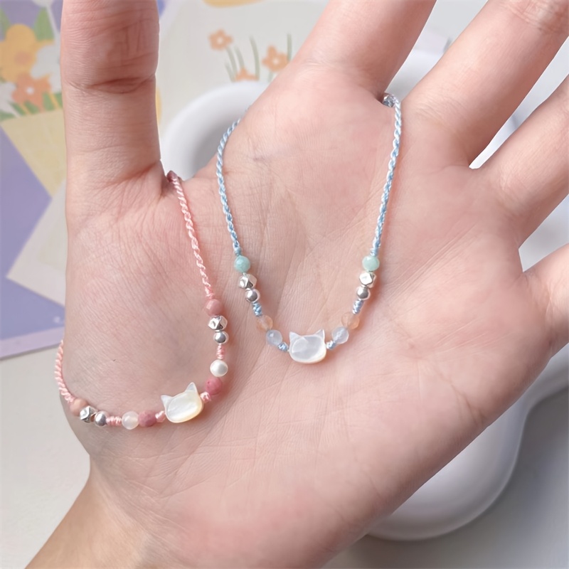 Sweet Candy Color Beimu Cat Bracelets for Couples