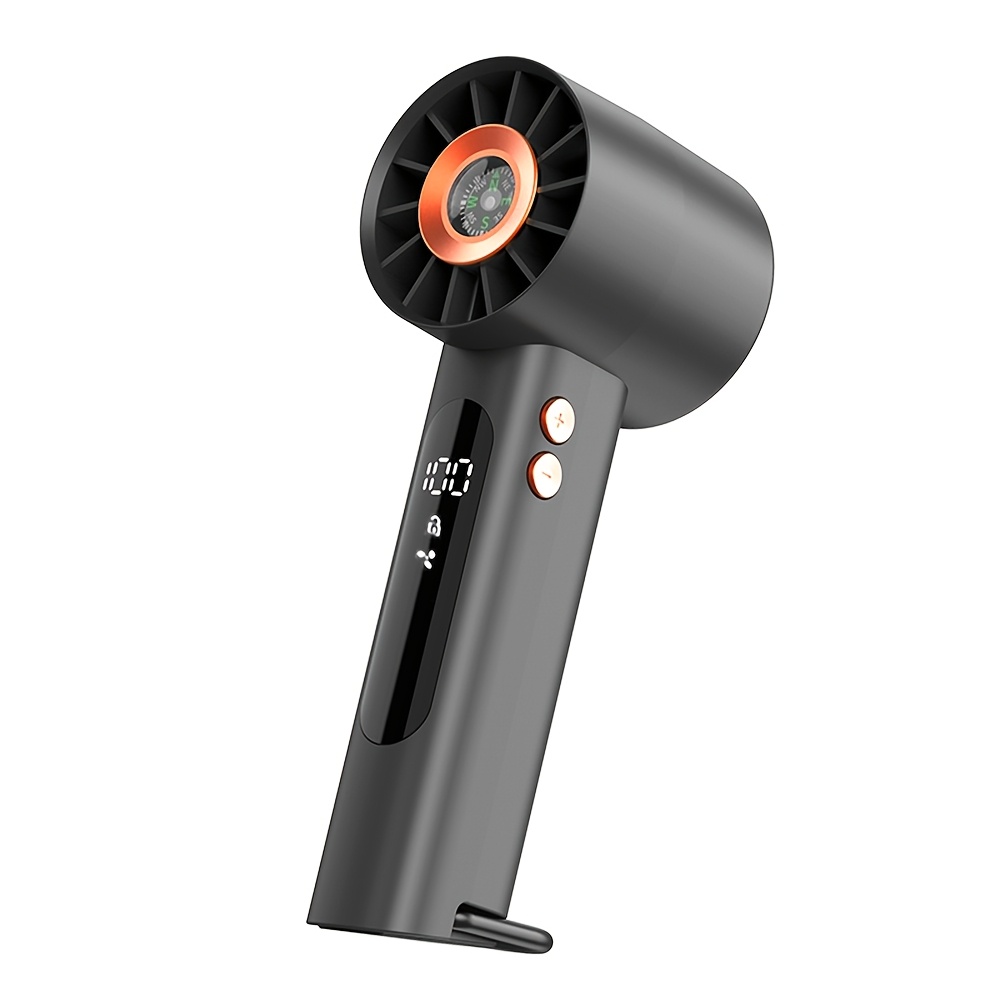 Image of Charging Hurricane Mini Usb Portable New Fan 10m/s Turbo 100 Speed Outdoor Handheld Fan With Compass For Easy Hiking And Wilderness Enthusiasts