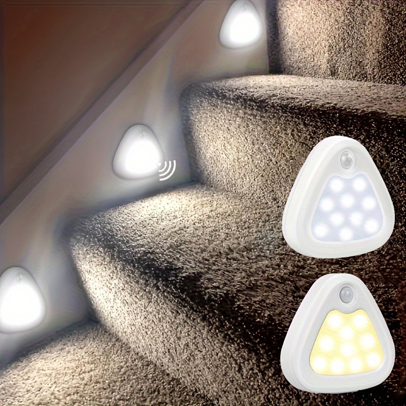 

3pcs/6pcs/9pcs Motion Sensing -saving Night Light, Suitable For Bedrooms, Wardrobes, Stairs, Corridors, Kitchens, Battery Powered, Saving