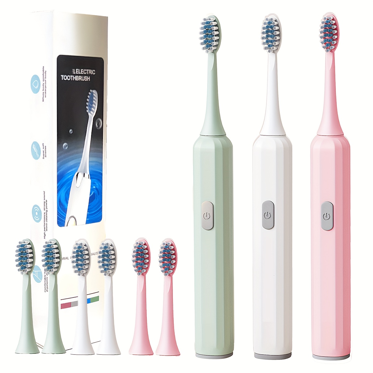 

Trendy Portable Aa Battery Electric Toothbrush, Oral Hygiene, Unisex, Effectively Cleans Teeth And Gums With 7 Toothbrush Heads Electric Toothbrush, Extra Soft Toothbrush For Sensitive Gums And Teeth
