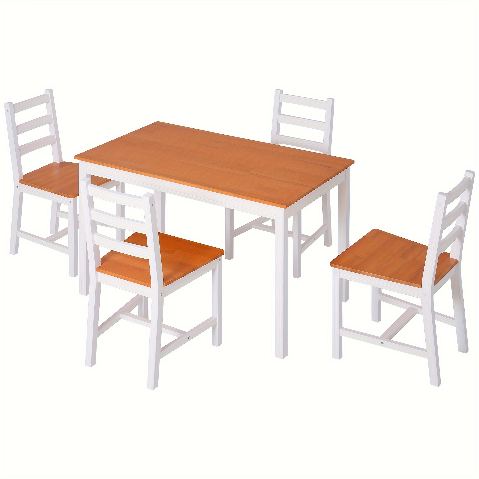 

Homcom Dining Table Set For 4, 5 Piece Modern Kitchen Table And Chairs, Wood Dining Room Set For Small Spaces, Breakfast Nook, White