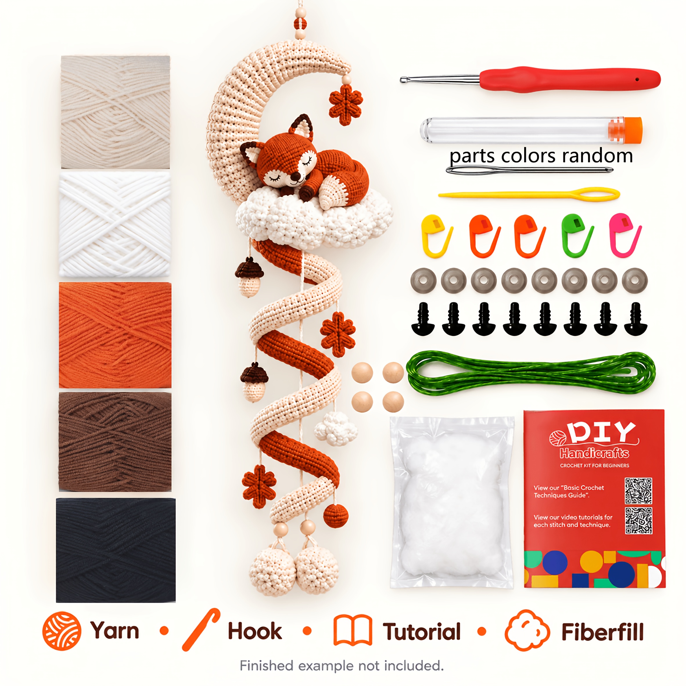 TEMU Ensemble de crochet 1 pièce/lot Ornement Forêt Endormie | styles disponibles [Non ] Kit de bricolage créatif de décoration d'intérieur au