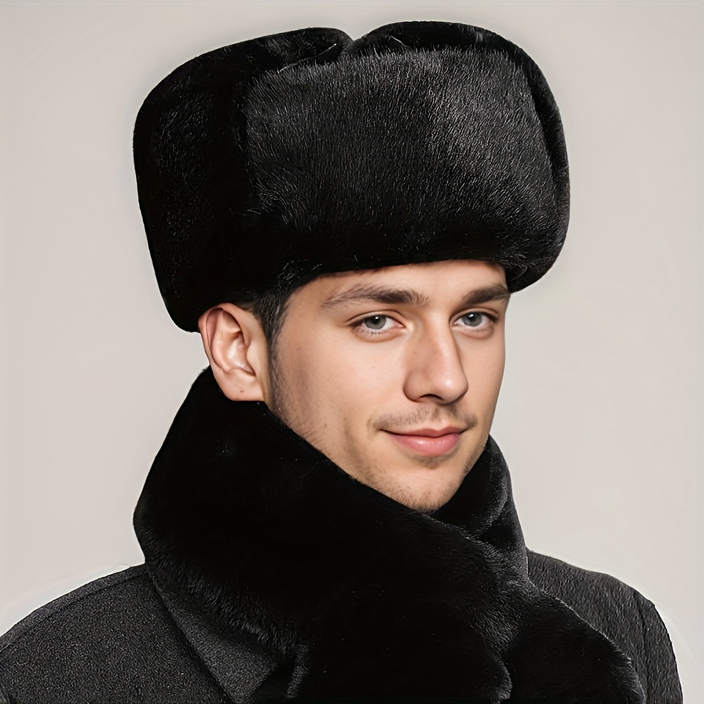 Men s Winter Warm Fleece-Like   Thickened Chinese Worker Hat with Detachable Ear Flaps & Adjustable Strap - Cold-Resistant   for Seniors, Middle-Aged Adults, Ideal Autumn/Winter Gift (Hand Washable, Mature Style), Winter Hats, Cold Weather Gear, Hand Washable Hat, Insulated Headwear