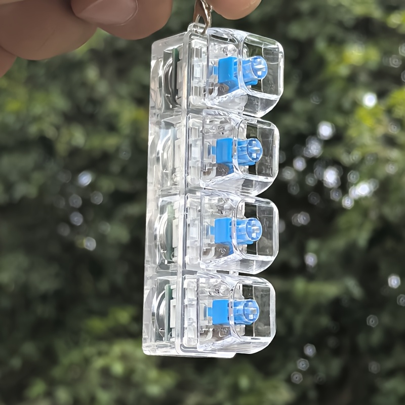 1 szt. 1 szt. brelok w rozmiarze czteroklawiszowej klawiatury mechanicznej relaksacyjny fidget - przenośny sensoryczny fidget do ściskania palcami, akcesorium relaksacyjne