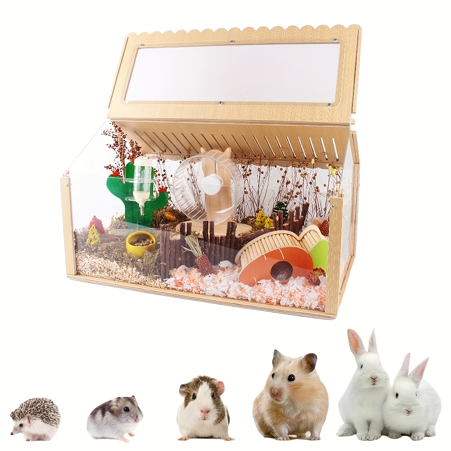 Kleintier-Laufstall Mit Abdeckung – Für Hamster, Kaninchen, Kätzchen | Atmungsaktiv & Wasserdicht | Faltbar & Leicht
