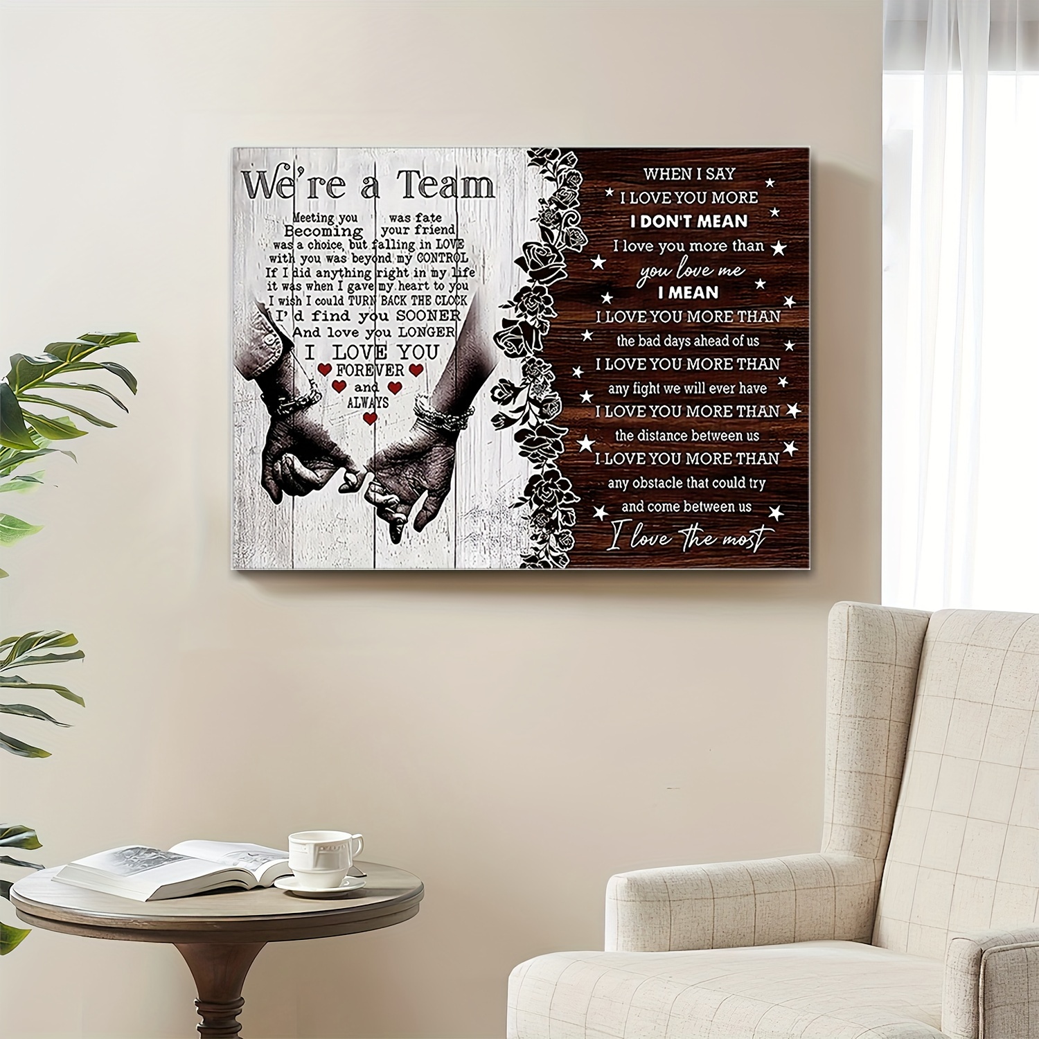 

Romantic Wooden Canvas Art - Unique "i Love You " Personalized Gift For Couples, Lovers, And - Ideal For Birthdays, Anniversaries, And Special Celebrations