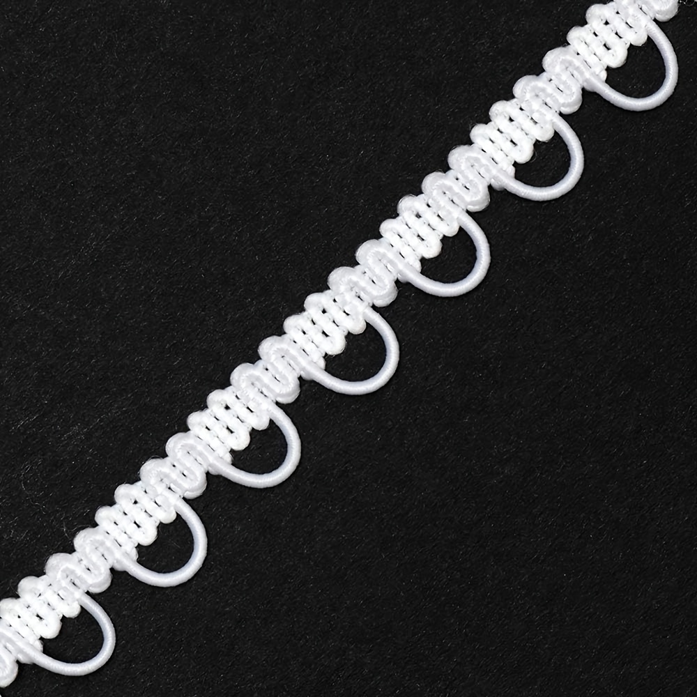E-shop 5-Yard Schwarz-Weißes Elastisches Spitzenband für Kleider Nähen Dekoration