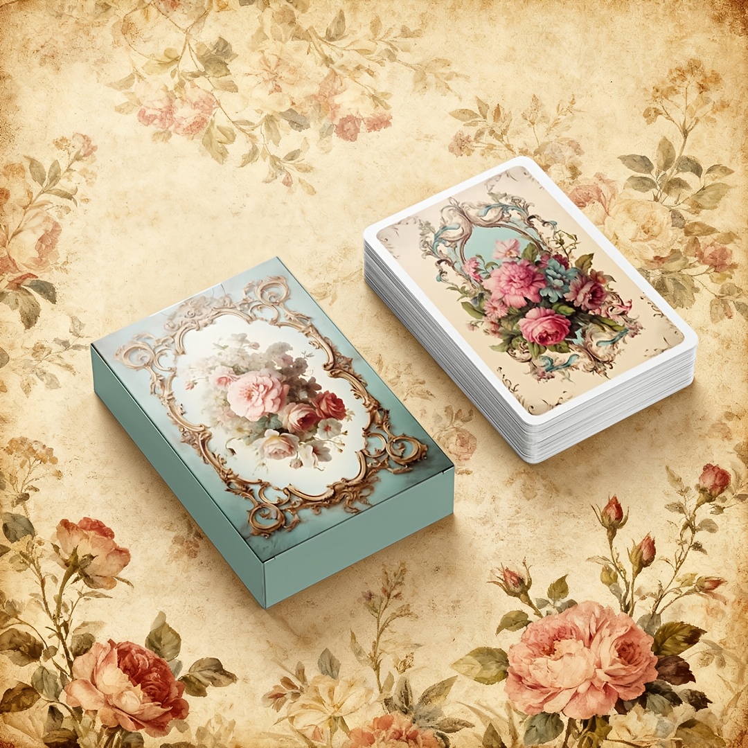 E-shop Spielkarten im Vintage-Stil, Spielkarten mit Teeparty-Thema, 54 verschiedene exquisite Illustrationen, hochwertige Spielkarten, hochwertiges