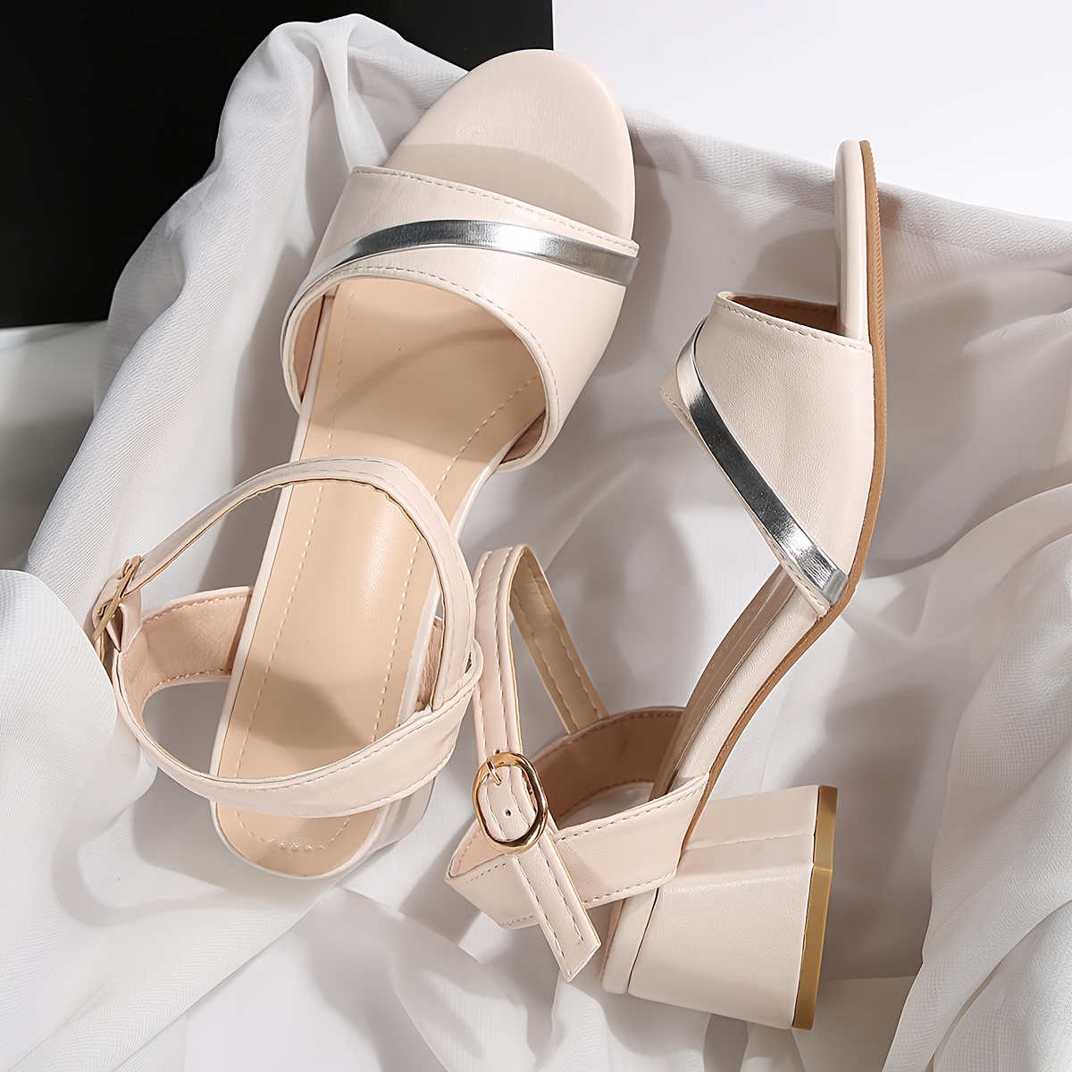 Womens High Heels Round Toe Fish Sandals