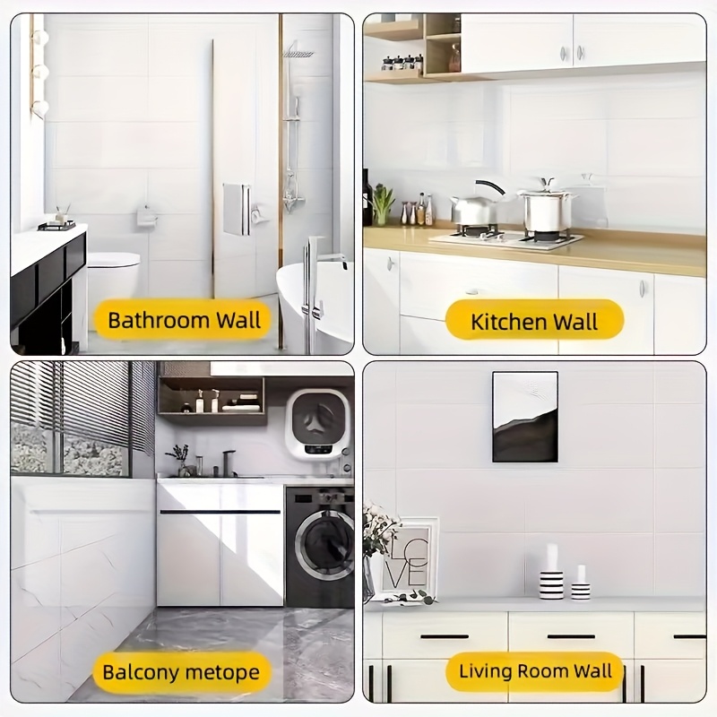 42pcs boho marble pattern vinyl wall tiles self waterproof wear resistant glitter space theme oblong shape for kitchen bathroom decoratio details 7