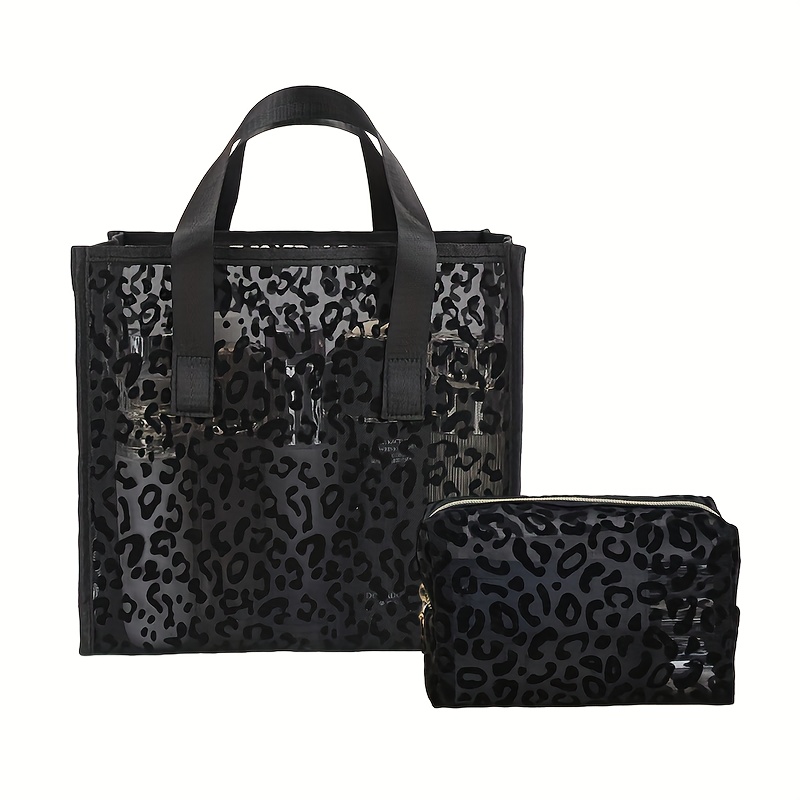 2pcs Black Foldable Lightweight Travel Toiletry Bag - With Double Handle Portable Toothbrush & Cosmetic Organizer, Compact For &, (2pcs)