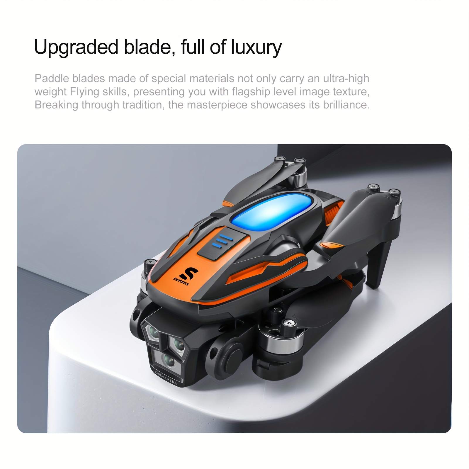 S130 Brushless Motor Drone with Triple HD FPV Cameras, Foldable Quadcopter with GPS/Optical Flow Positioning, 360° Obstacle Avoidance, Brushless Motor, One-Key Takeoff/Landing, Follow Me/Trajectory Flight, Long Flight Time - FPV Racing & Aerial Photography Drone for Adults, Beginners, Professionals - Portable RC Quadcopter with Smartphone Control, High Quality Drone, Beginner Friendly Drone, Sleek Drone Design, Modern Tech Gadget, Durable Drone Build