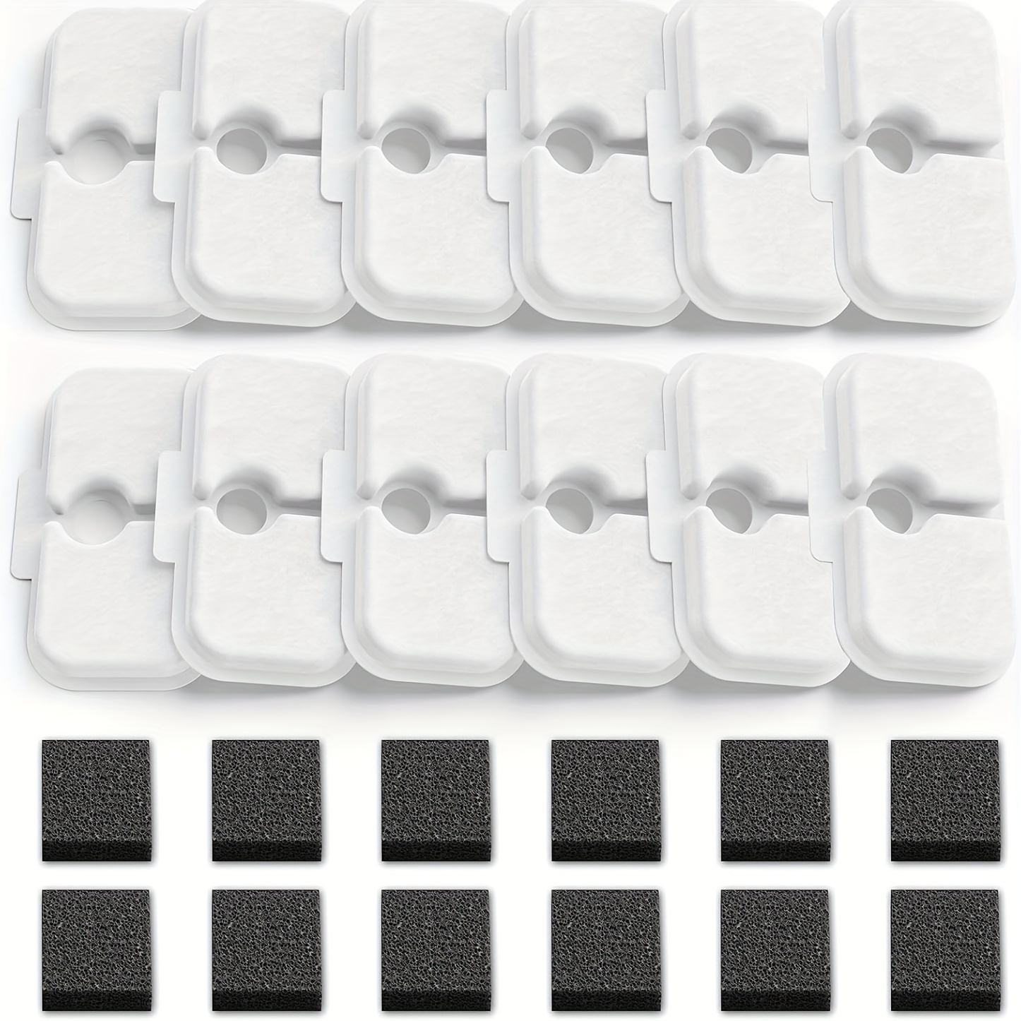 Image of 6/10 Pet Standard Replacement Water Filters And 6/10 Pre-filter Sponges, Suitable For Cat Water Dispenser Models Plwf105 / Plwf115 / Plwf005