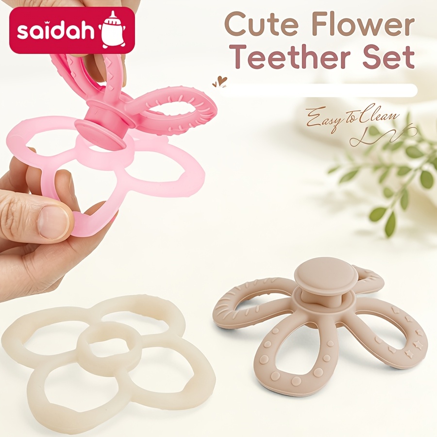 SAIDAH Soft Silicone Teether Ball for Infants