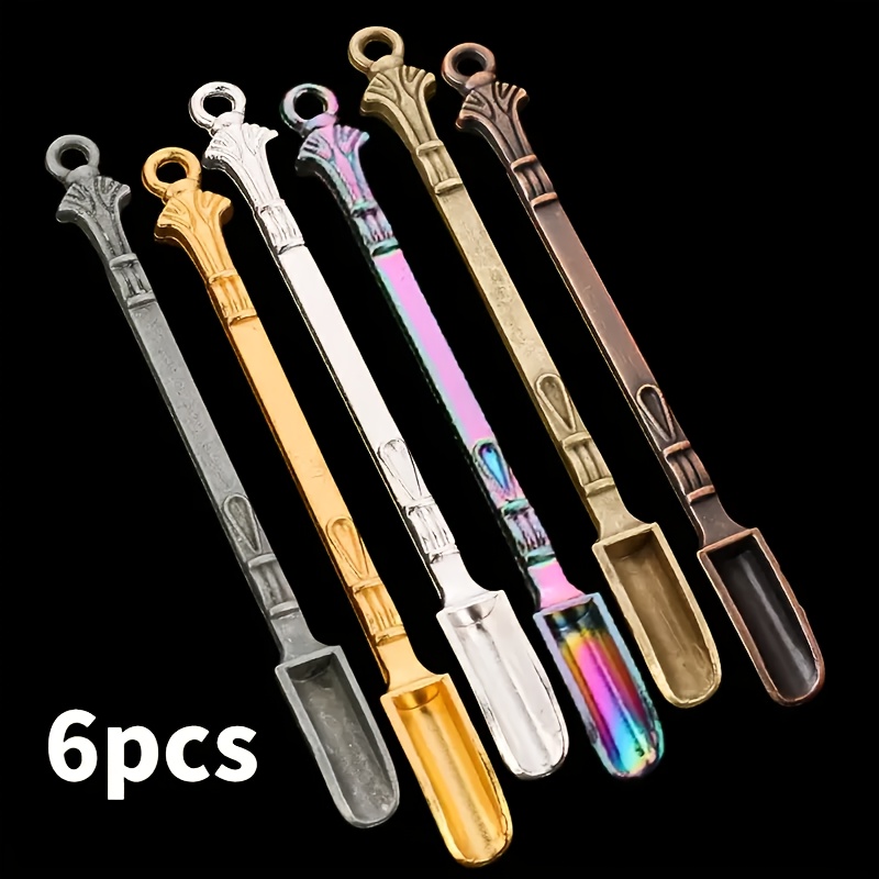 6pcs Fashion Metal Keychain Set - Unisex Alloy Pendant Accessories, Style