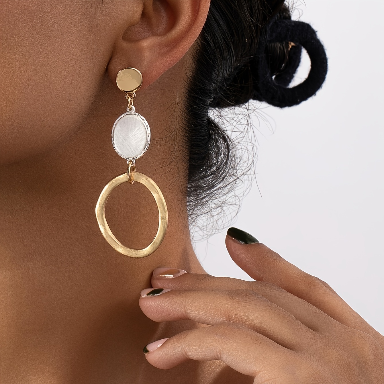 

Vintage Geometric Long Drop Earrings Retro Alloy Ear Jewelry For Women Daily Party Vocation Accessories
