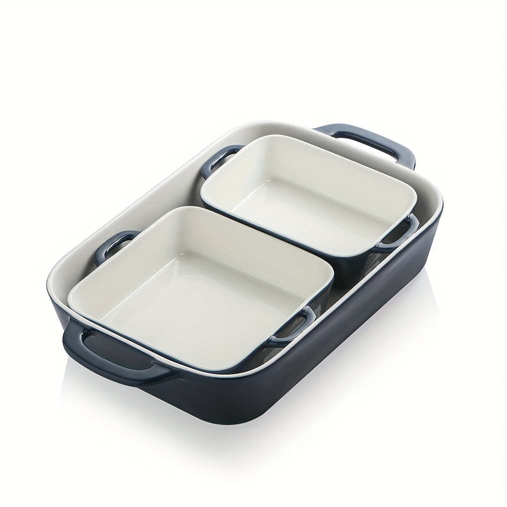 Sweejar Ceramic Bakeware Set, Rectangle Baking Pan For Cooking, Kitchen, Cake Dinner, Banquet And Daily Use, 32cm X 22cm Porcelain Bakeware