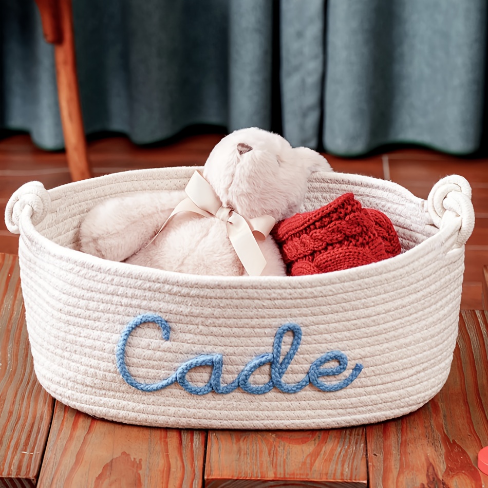 custom letter storage basket toy book organizer gift basket Temu