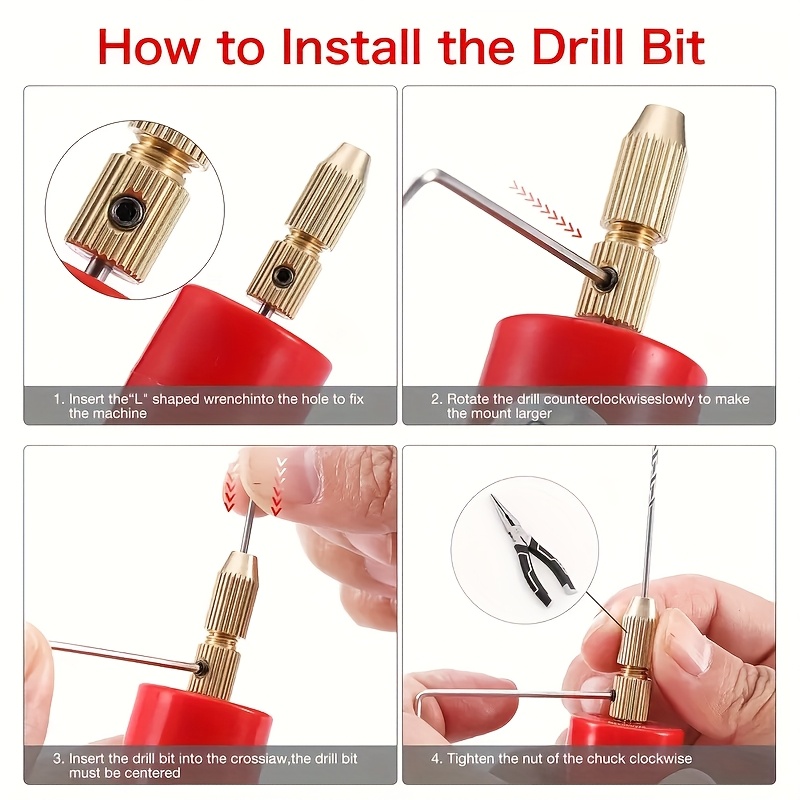 precise   compact red mini usb drill set for       portable with multiple attachments and accessories ideal for crafting detailed designs jewelry making supplies Product details 4