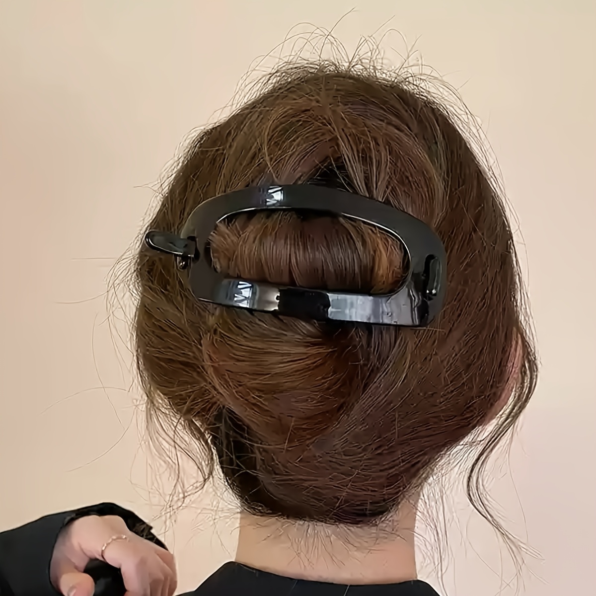 TEMU Minimalistische Temperament Ovale Haarnadel Ein-Klammer Damen 2025 Neue High-End Spiral Haar Große Haarvolumen Feder Twist Clip