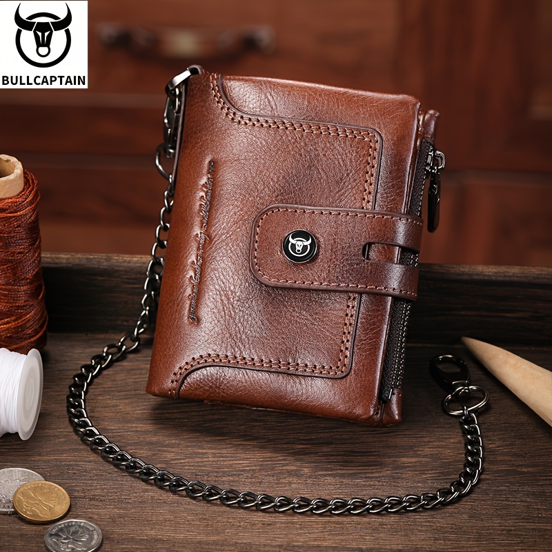 Image of Captain Niu Brand Men's Leather Wallet Large Capacity Multi-card Wallet Credit Card Bag Fashion Casual Wallet Card Holder Card Folder
