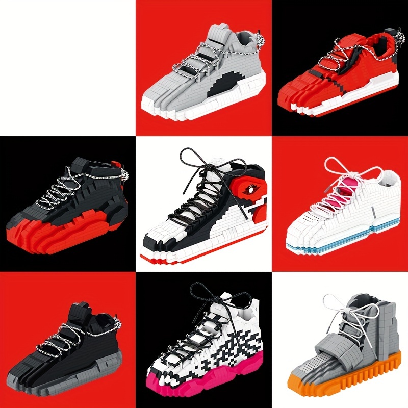 

1pc Building Blocks, Cartoon Basketball Sneakers Shoes Series, Educational Toy, Festival Gift