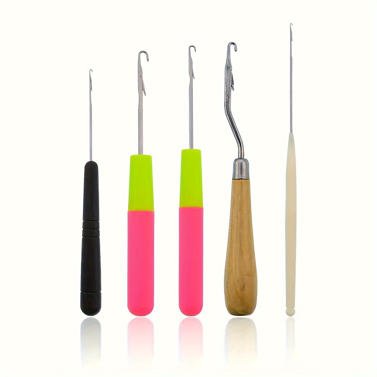 Wig 5pcs/set 5pcs Crochet Hooks Set For Micro Braids, Hair Extensions, Feathers, Carpets And More
