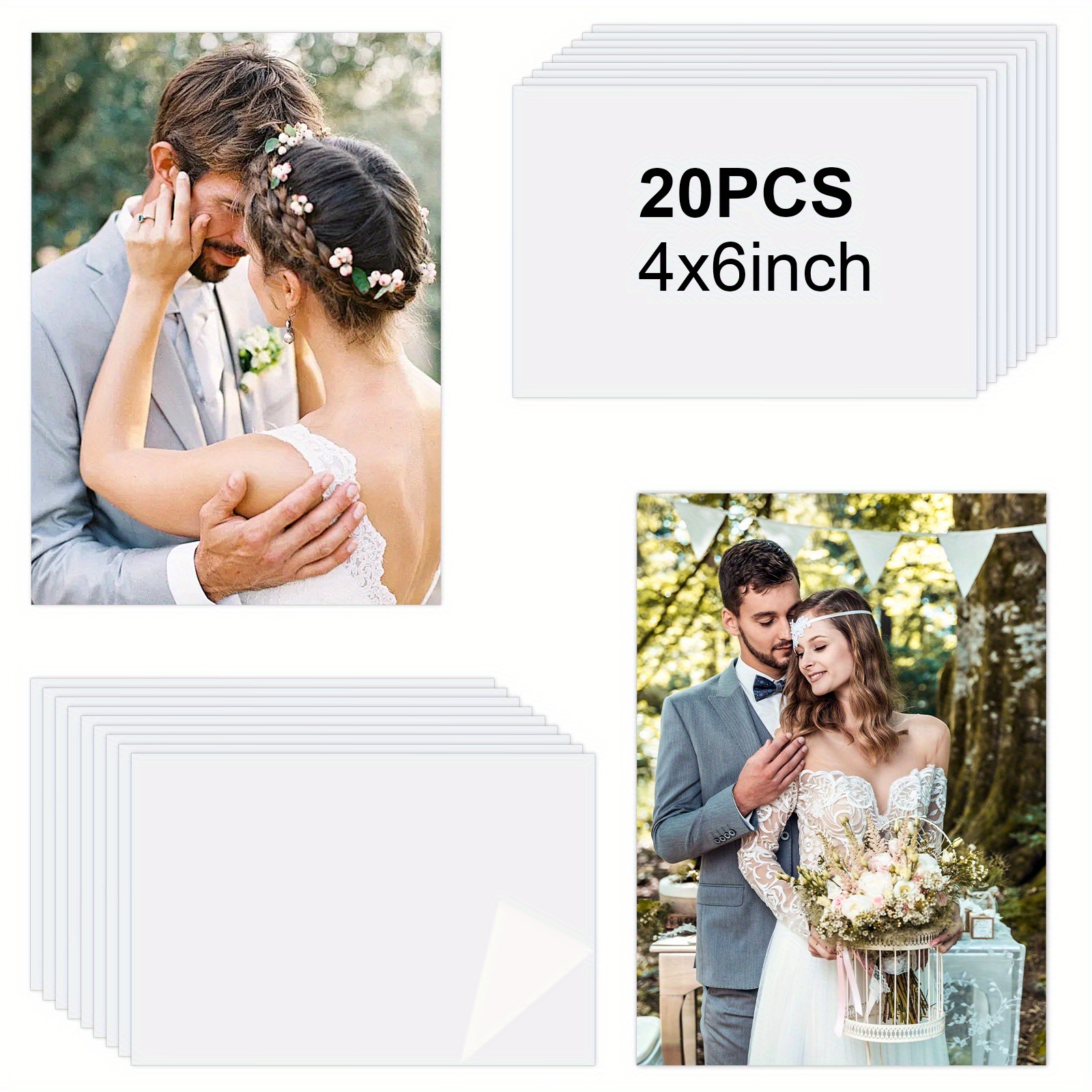 E-shop 20 Stück Sublimations-Metall Foto Rohlinge in Aluminium, erhältlich in den Größen 6X8 Zoll, 8X10 Zoll und 4X6 Zoll, geeignet für die Erstellung