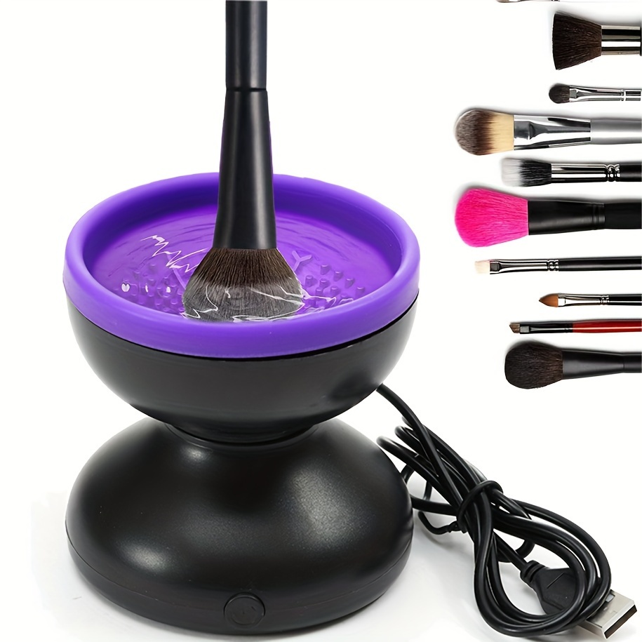Limpiador Automático Brochas Maquillaje Máquina Limpieza - Temu