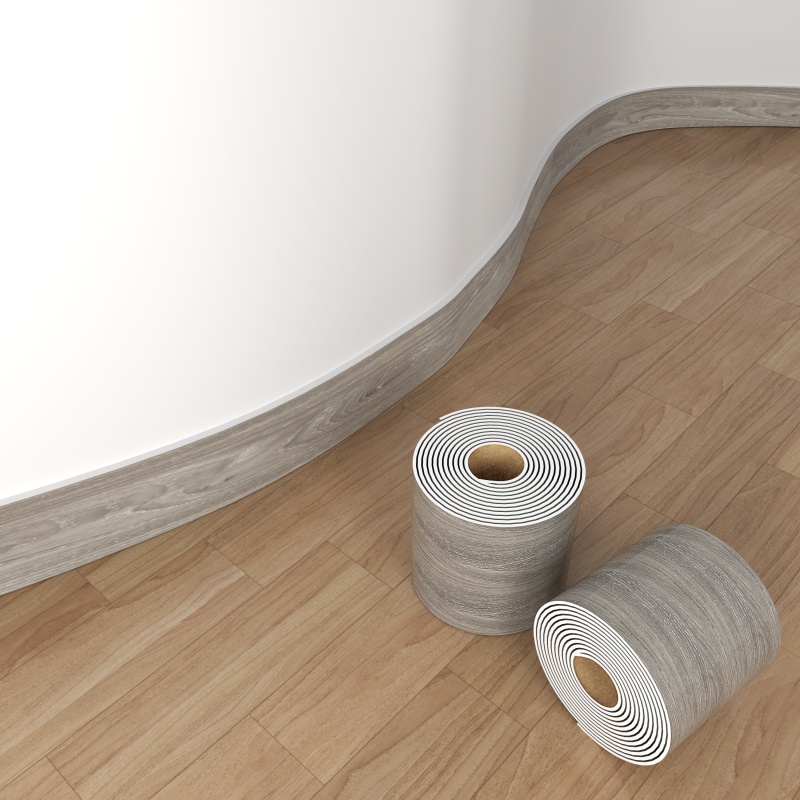 Image of 1 Roll Of 5m 3d Vintage Self-adhesive Frame Stickers, Peel And Stick, Waterproof Wall Decoration, Wall Baseboard Molding Decor, Diy Decoration For Bedroom, Living Room, Kitchen, Bathroom