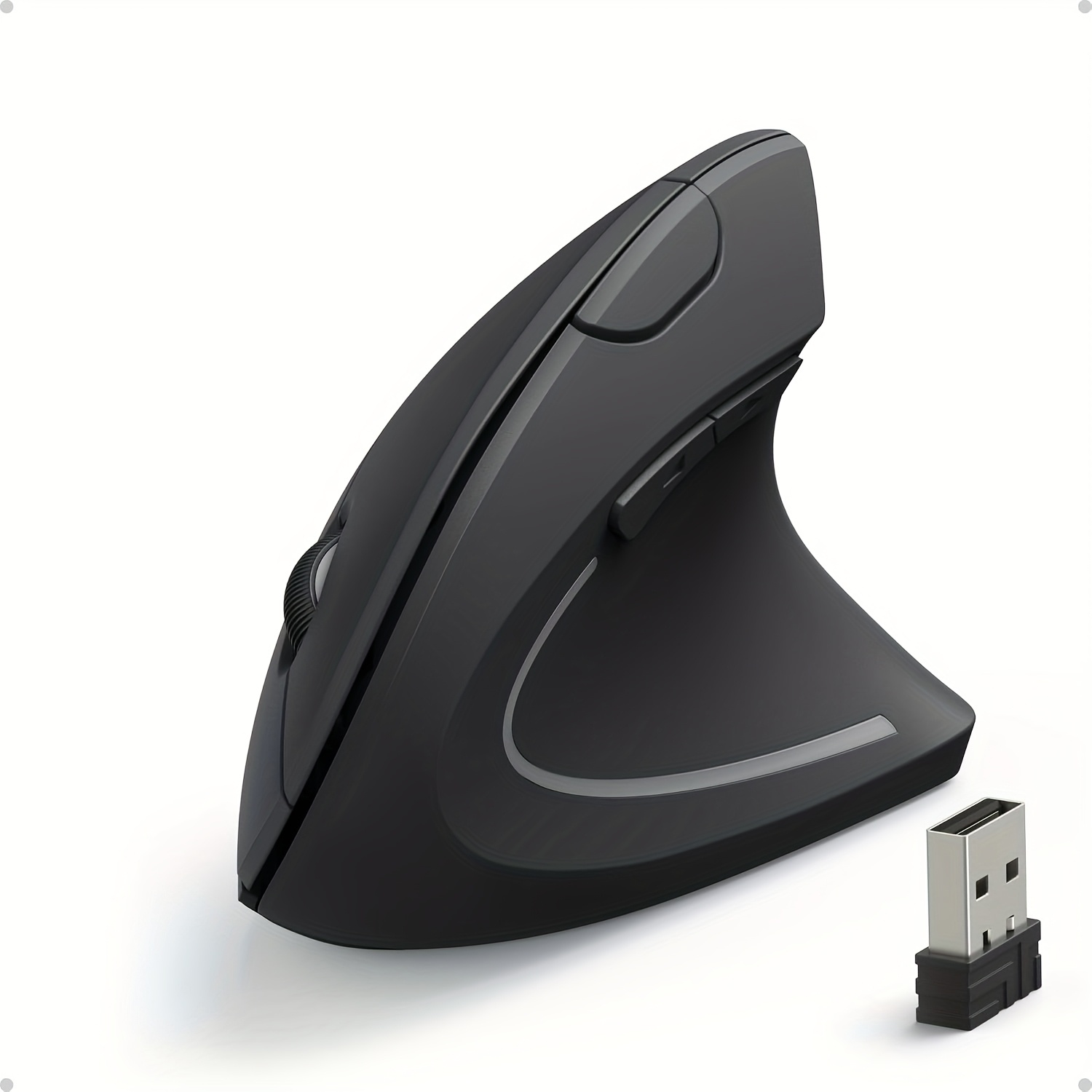 Xnoik Ergonomic Mouse, 2.4g Optical Wireless Vertical Mouse With 6 Buttons - 3-speed Precision Control 900/1300/1700 For Laptop, Pc, Computer, Desktop, Notebook, Christmas Gift Idea
