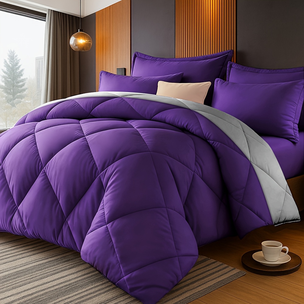2 3pcs minimalist luxurious diamond grid large size comforter soft microfiber breathable   for   bedding set with down altemative comforter and pillowcases large size bedroom decor and accessories    