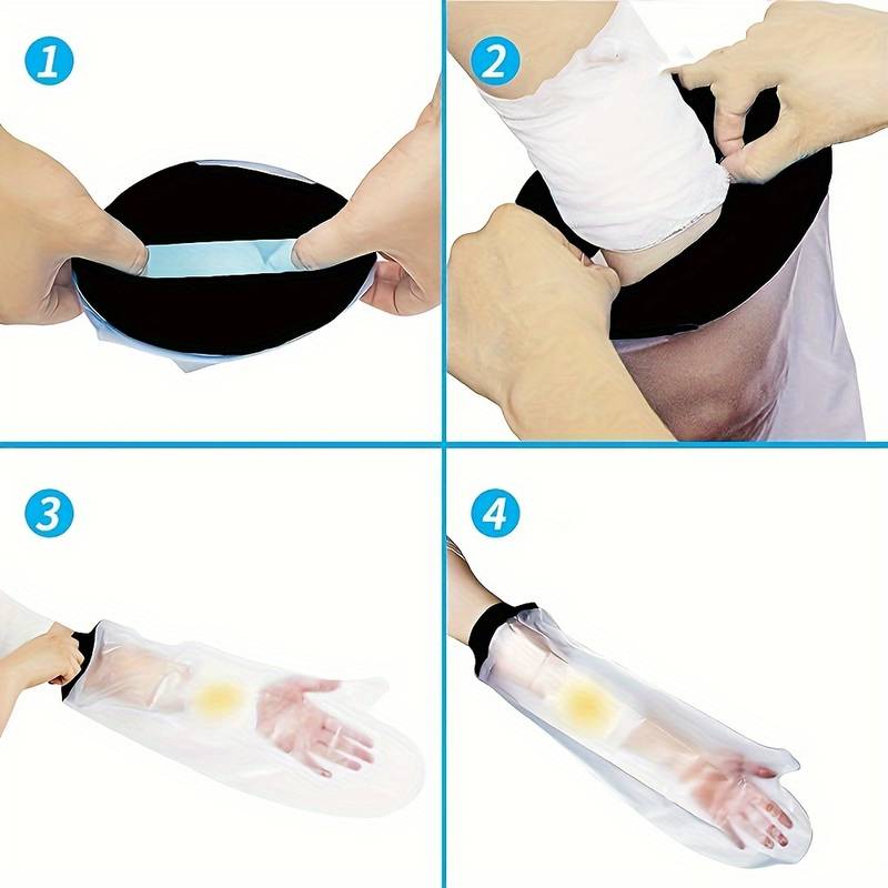 Manchons De Bras Pour Plâtre – 6 Pièces Lavables – Trou Pour Pouce – Protection Douche & Quotidienne