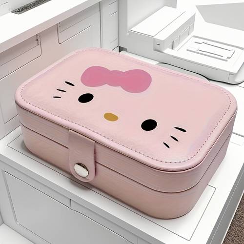 de 3 niveles con diseño de dibujos animados; unisex, portátil y con múltiples compartimentos, para la organización ; compartimentos anti-enredos las joyas de daños; conveniente para viajes, regalo ideal para de san valentín