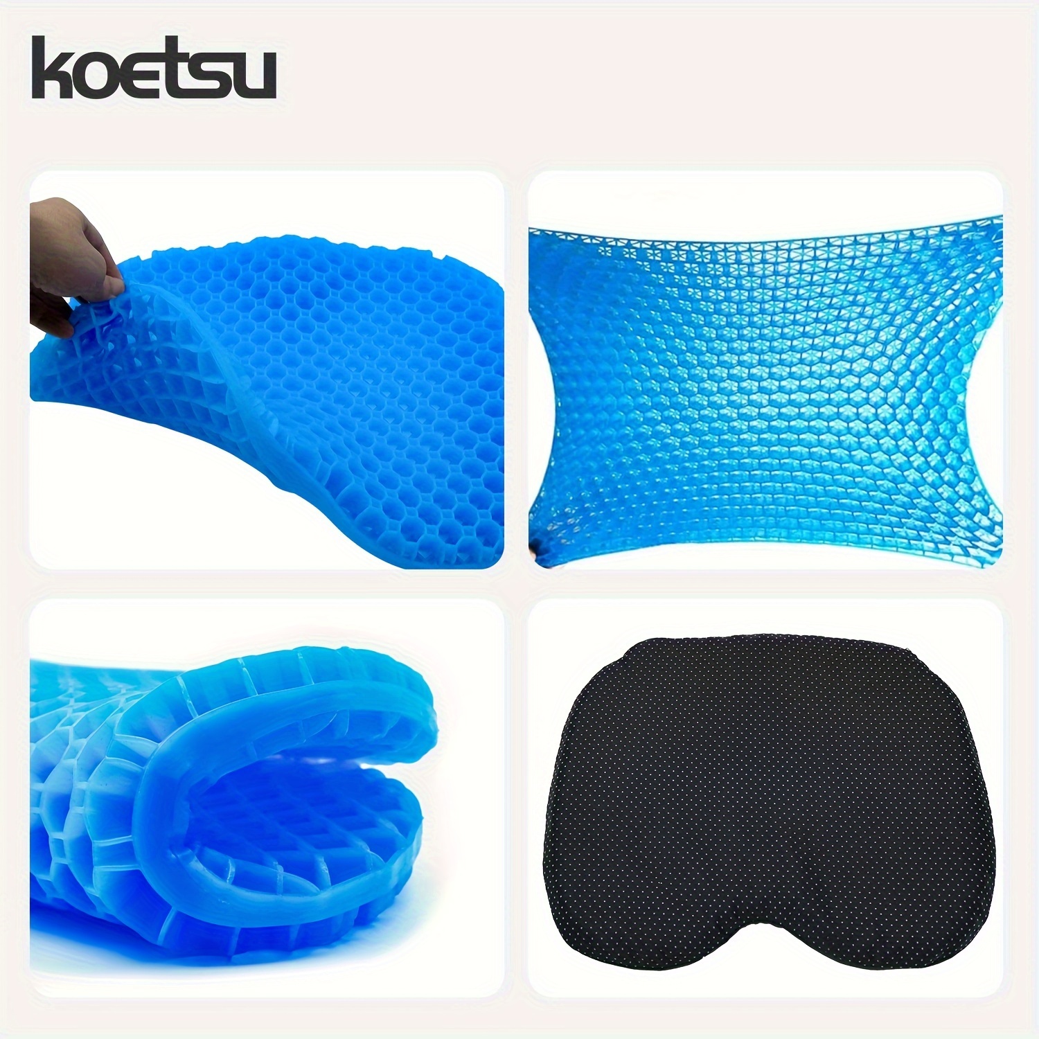 KOETSU Anti-Slip Gel Cushion for Outdoor Use